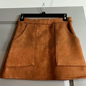 Suede Mini Skirt